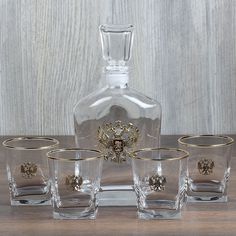 Набор для виски со штофом Герб + 4 бокала для виски/Город Подарков/050203222