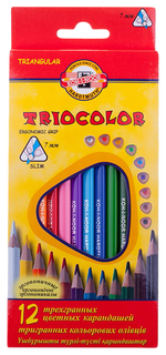 Набор карандашей цветных 12 цветов KOH-I-NOOR Triocolor