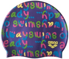 Шапочка для плавания Arena Print Jr Log/Mirtilla, силикон, 94171 981