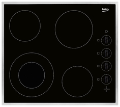 Встраиваемая варочная панель электрическая Beko HIC 64101 X Black
