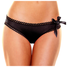 Ажурные трусики с декоративной шнуровкой на попке, черные (M-L) Hustler Lingerie