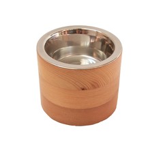 Миска на подставке из массива бука BEDFOR Rondo XS для кошек и маленьких собак, беж
