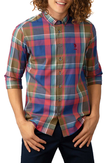 Рубашка мужская U.S. POLO Assn. G081SZ0040CADEE VR111 зеленая M