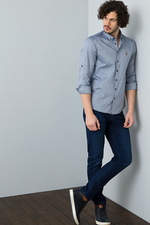 Рубашка мужская U.S. POLO Assn. G081SZ004ARMACEDRO-G17K VR033 синяя XS