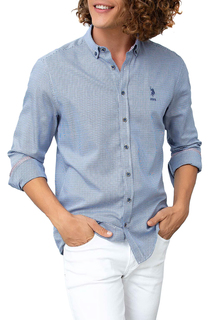 Рубашка мужская U.S. POLO Assn. G081SZ0040CAMEO VR036 голубая 2XL