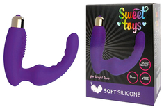 Фиолетовый массажер простаты с вибрацией - 10 см Bior Toys
