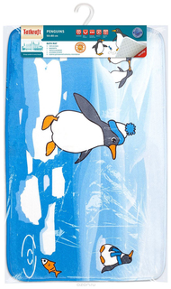 Коврик для ванной комнаты Tatkraft «Penguins» Ultra soft 50х80