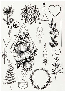 Переводные тату Miami Tattoos Black Tattoo Flora by SashaTattooing Studio