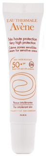 Солнцезащитное средство Avene Для чувствительных зон SPF 50+ 15 мл