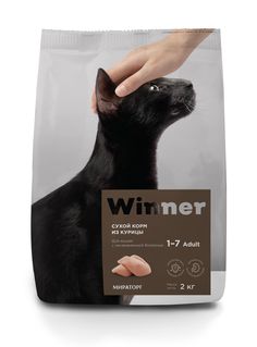 Сухой корм для кошек Winner, при МКБ, курица, 2 кг
