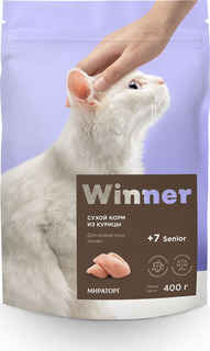 Сухой корм для кошек Winner, для пожилых, курица, 400 г