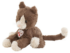 Мягкая игрушка Trudi Серо-белая кошка, 38 см