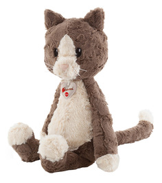 Мягкая игрушка Trudi Серо-белая кошка, 45 см