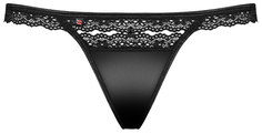 Пикантные трусики-стринги с кружевом, черные (S-M) Obsessive