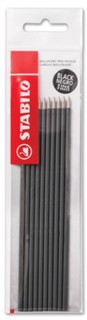 Стержни шариковые STABILO "Liner", набор 10 шт, 135 мм, узел 0,7 мм, линия 0,3 мм, черные