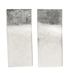 Серьги Moon Paris металлические пластины (серебристый)