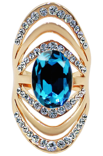 Кольцо Taya T-B-12084-RING-GL.BLUE размер 18