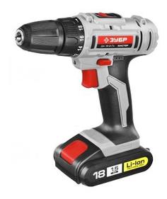 Аккумуляторная дрель-шуруповерт Зубр ДА-18-2-Ли КНМ1