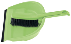Набор совок с кромкой 330*235 мм и щетка-сметка 290 мм, зеленый//Elfe light