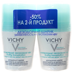 Дезодорант Vichy Регулирующий избыточное потоотделение 50 мл 2 шт