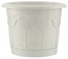 Горшок цветочный Тюльпан с поддоном 85 л Мрамор Palisad