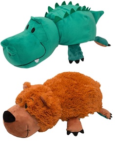 Мягкая игрушка 1 TOY Вывернушка Медведь и Крокодил 40 см