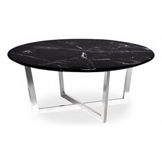 Журнальный стол Garda Decor 100х46х46 см, черный/бежевый/золотистый