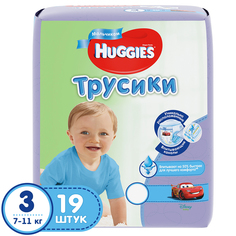 Подгузники-трусики Huggies для мальчиков 3 (7-11 кг), 19 шт.