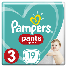 Подгузники-трусики PAMPERS Pants для мальчиков и девочек Midi (6-11кг) 19 шт.