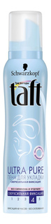 Пена для укладки волос Taft Ultra Pure сверхсильная фиксация 150мл