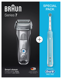 Электробритва Braun 7893s+Электрическая зубная щетка Oral-B PRO 500 CrossAction D16.513.U