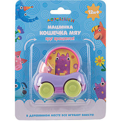 Машинка Деревяшки "Кошечка Мяу" с кругом
