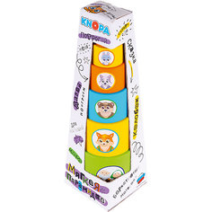 Мягкая пирамидка стаканчики с наклейками Knopa "Колобок"