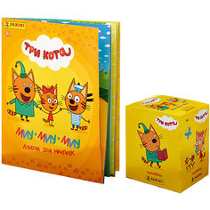 Альбом и бокс с наклейками Panini Три кота, 250 наклеек