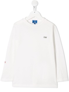 Fay топ с длинными рукавами и логотипом