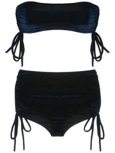 Adriana Degreas velvet hot pants bikini set