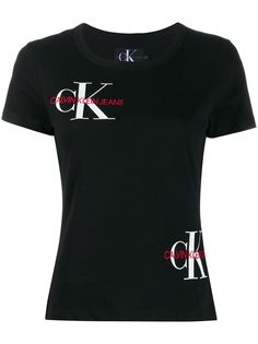 Calvin Klein футболка с вышитым логотипом