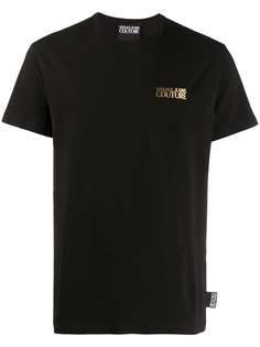 Versace Jeans Couture футболка с металлизированным логотипом
