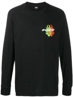 Stussy футболка с длинными рукавами и логотипом