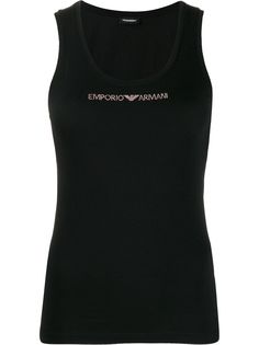 Emporio Armani топ без рукавов с декорированным логотипом