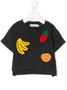 Stella McCartney Kids футболка с нашивками в виде фруктов