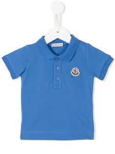 Moncler Kids рубашка-поло с вышивкой логотипа