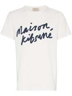 Maison Kitsuné футболка с принтом логотипа