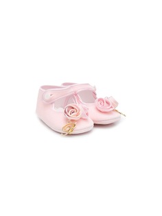 Miss Blumarine пинетки с цветочным декором