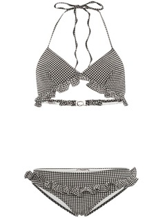 Miu Miu бикини в клетку гингем с оборками