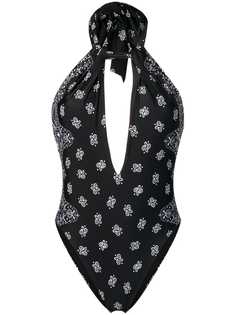 Saint Laurent купальник с платочным принтом