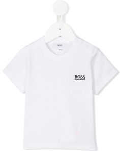 Boss Kids футболка с вышитым логотипом