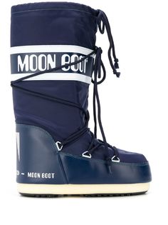 Moon Boot сапоги со шнурками и логотипом