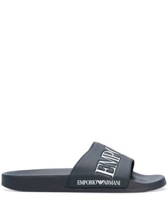 Emporio Armani шлепанцы с логотипом