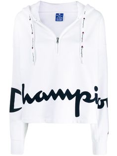 Champion укороченное худи с логотипом